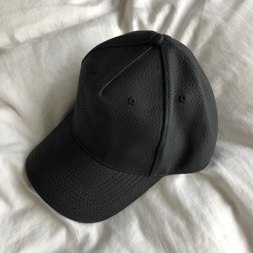 Faux Leather Cap NWOT